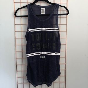 VS PINK | “Too Lit To Quit” Sheer Sport Tank